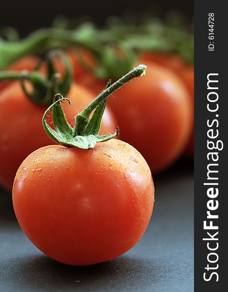 Cherry tomato and depth of field. Cherry tomato and depth of field