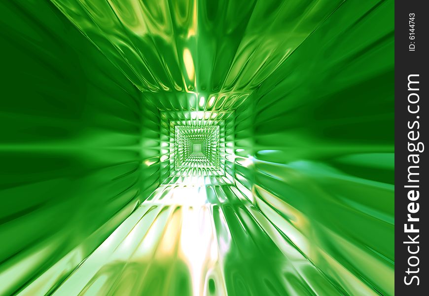 Abstract green chrome reflection background. Abstract green chrome reflection background