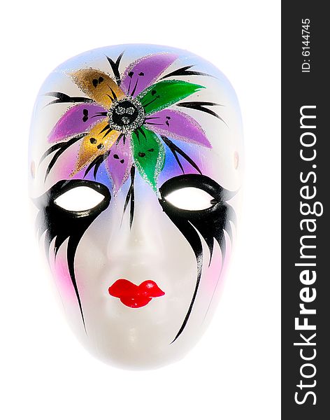 Venetian mask isolated on white.