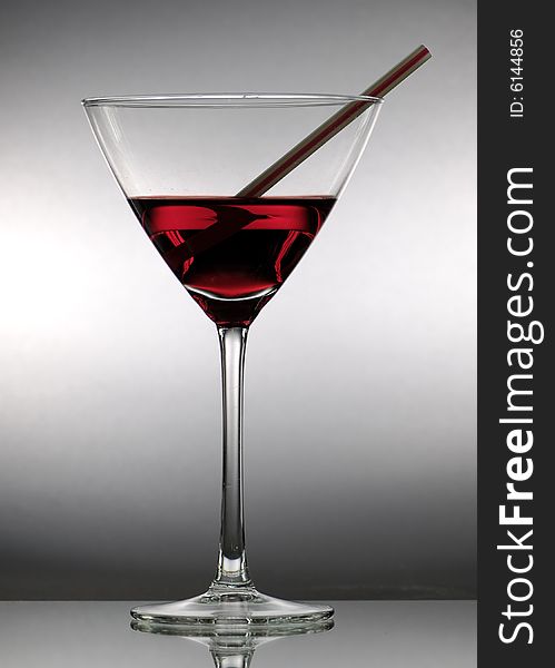 Cocktail On Gray Background