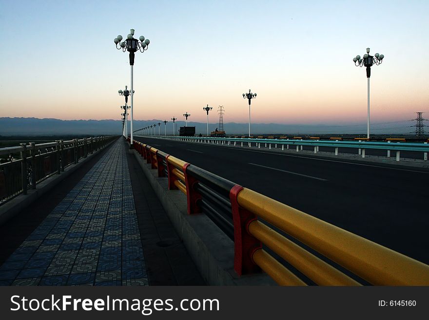 The highway bridge  of yili  sinkiang china. The highway bridge  of yili  sinkiang china