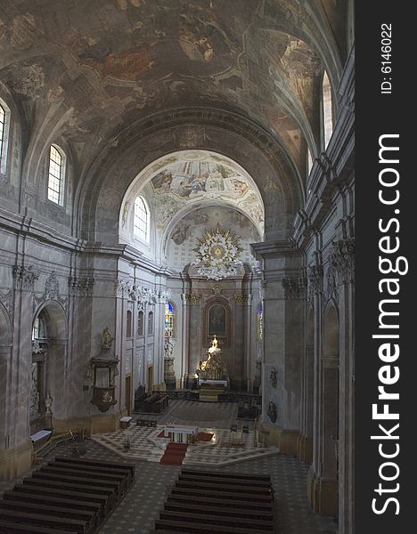 Baroque Interior - Temple Annunciation Day of Šternberk (czech republic)