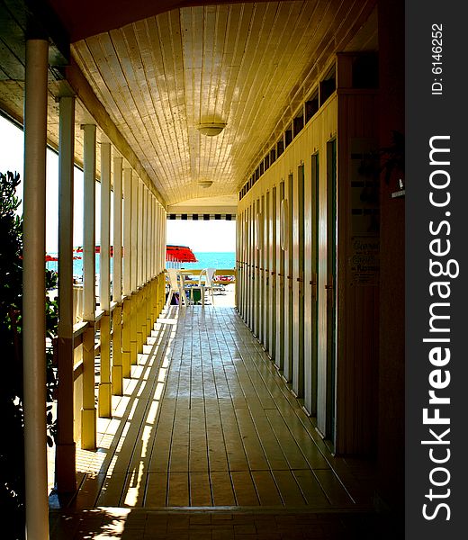 Passageway for the huts