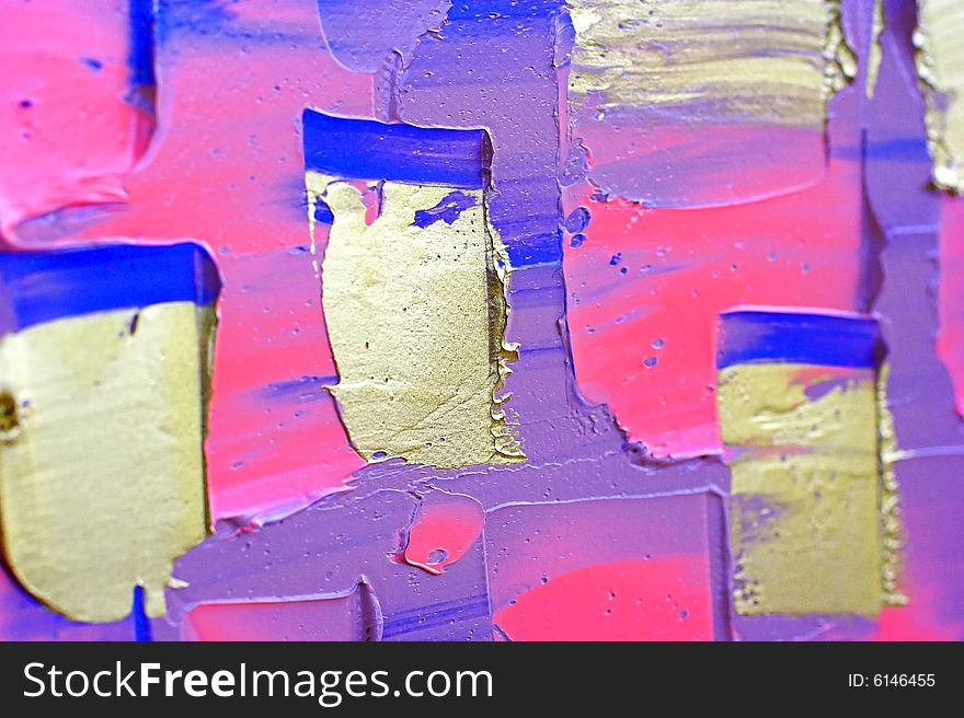 Mixed oil colors, abstract background