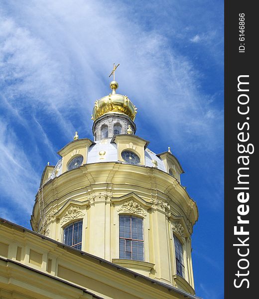 Orthodox cathedral Petropavlovskaya fortress in St.-Petersburg.