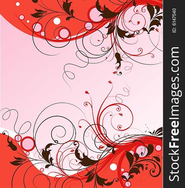 Abstract floral background. A vector format is added. Suits well for a postcard or background. Abstract floral background. A vector format is added. Suits well for a postcard or background