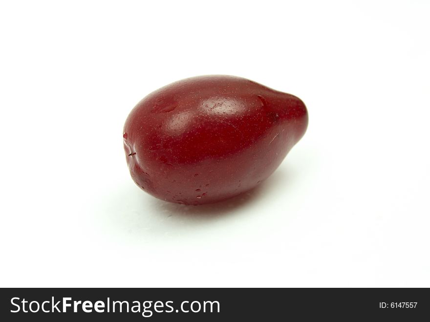 Red exotic berry on white background. Red exotic berry on white background