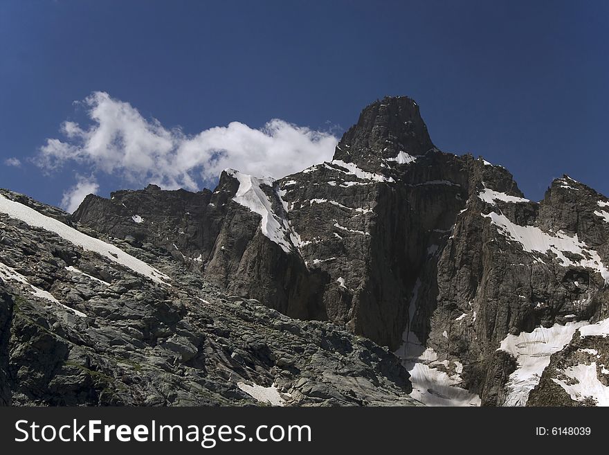 Mount Dalar in Caucasian mountains. Mount Dalar in Caucasian mountains