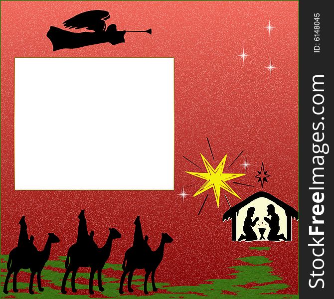 Background with silhouette -Christmas theme. Background with silhouette -Christmas theme