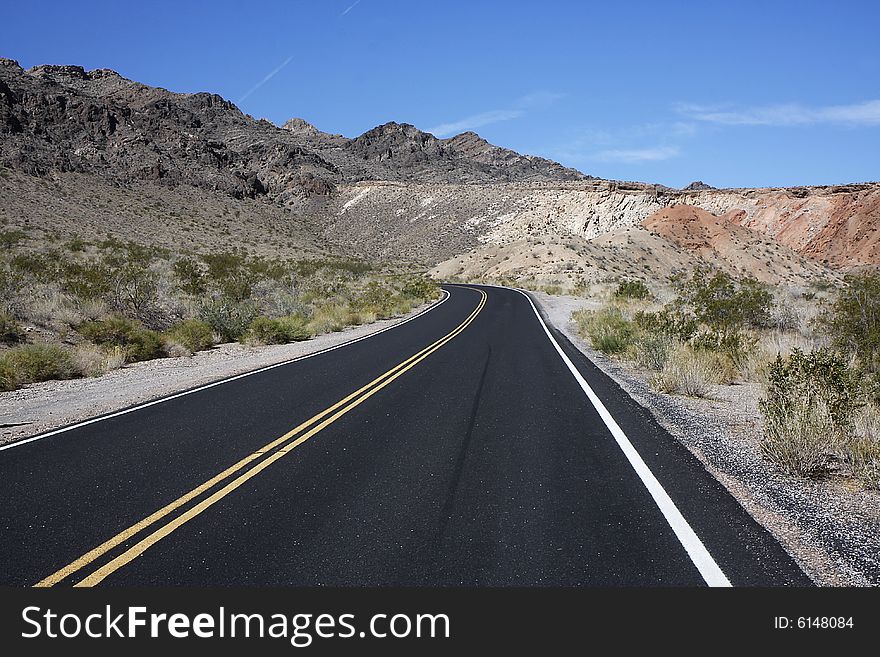 Road Through Valley Of Fire, Nevada