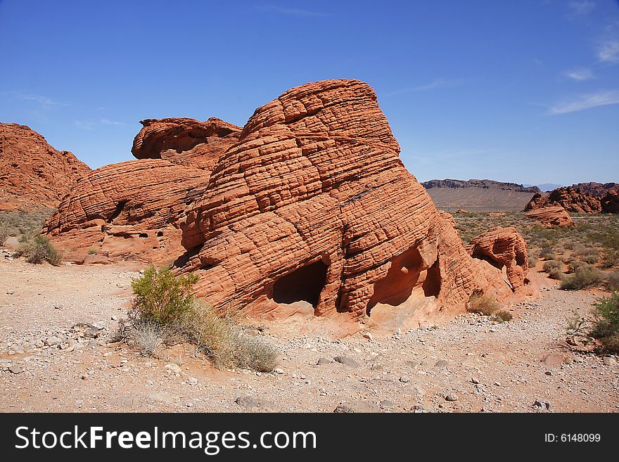 View of the rock at Valley of Fire, Nevada