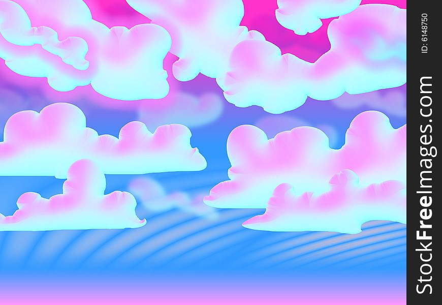 Psychedelic cloudy pastel background with fuchsia glowing lights. Psychedelic cloudy pastel background with fuchsia glowing lights