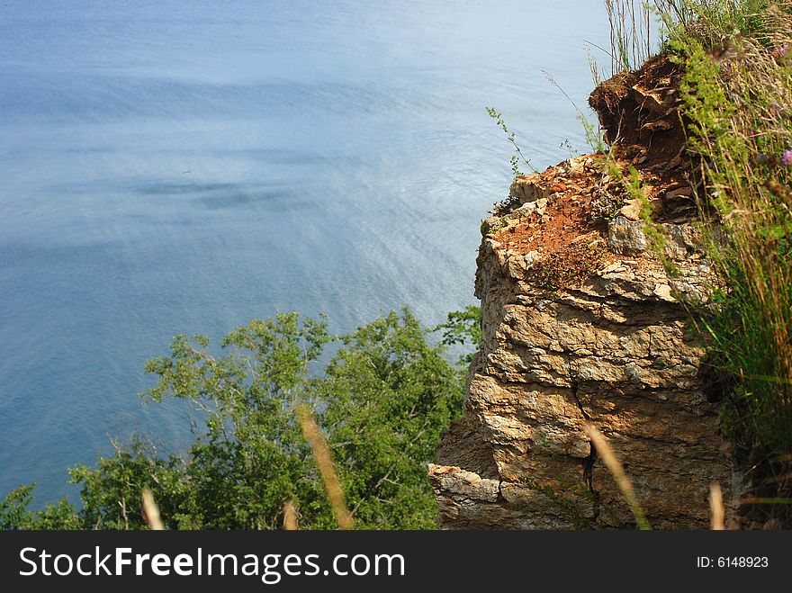 View of the cliffs by the sea