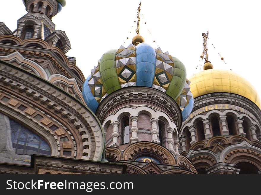 Architectural Details Of The Cathedral Of The Savior On Spilled Blood