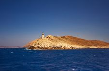 Lighthouse On Cape Tainaro, Southern Greece Royalty Free Stock Photo