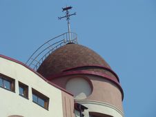 Dome And Weather Vane. Royalty Free Stock Image Dome And Weather Vane. Royalty Free Stock Image
