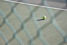 Single Tennis Ball Left On The Court Royalty Free Stock Photo Single Tennis Ball Left On The Court Royalty Free Stock Photo