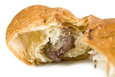 Tasty Croissant With Chocolate Stock Images Tasty Croissant With Chocolate Stock Images
