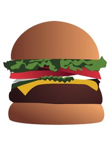 Burger Illustration Royalty Free Stock Photo