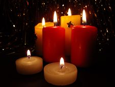 Candles, Christmas Still Life Stock Image Candles, Christmas Still Life Stock Image