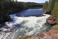 The Yellowstone River Near Upper Falls Royalty Free Stock Images