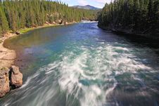 The Yellowstone River Near Upper Falls Royalty Free Stock Photography