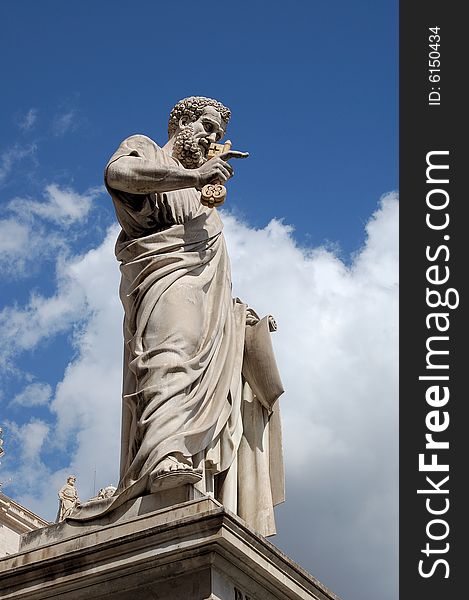 An image of the statue of Saint Peter in the Vatican City. An image of the statue of Saint Peter in the Vatican City.