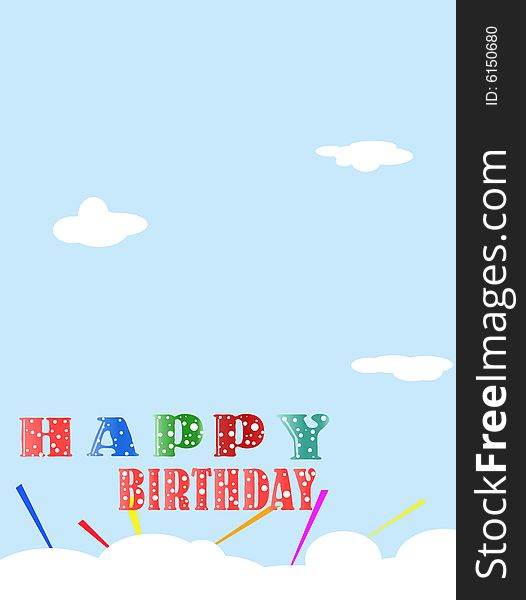 Vector illustration of a birthday card