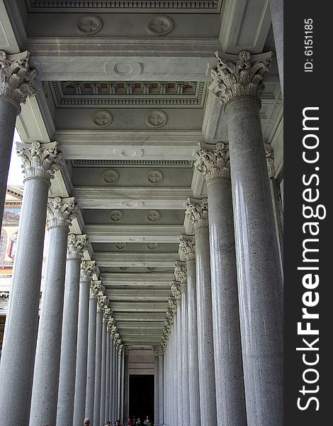 The column at a church in Rome