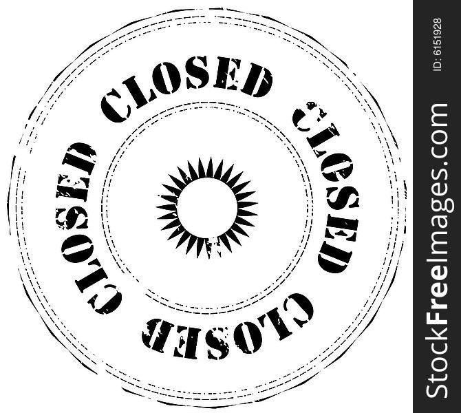 Rubber Stamp: Closed