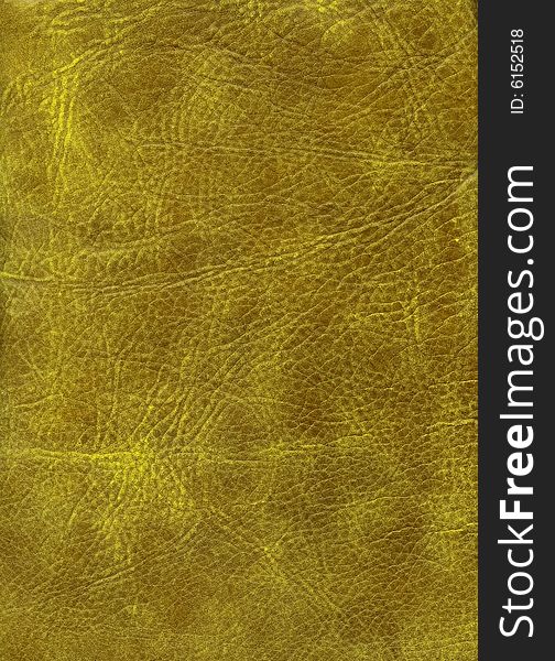 Natural yellow leather texture to background