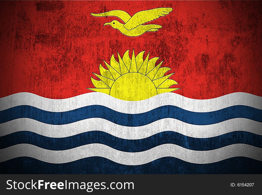 Grunge Flag Of Kiribati