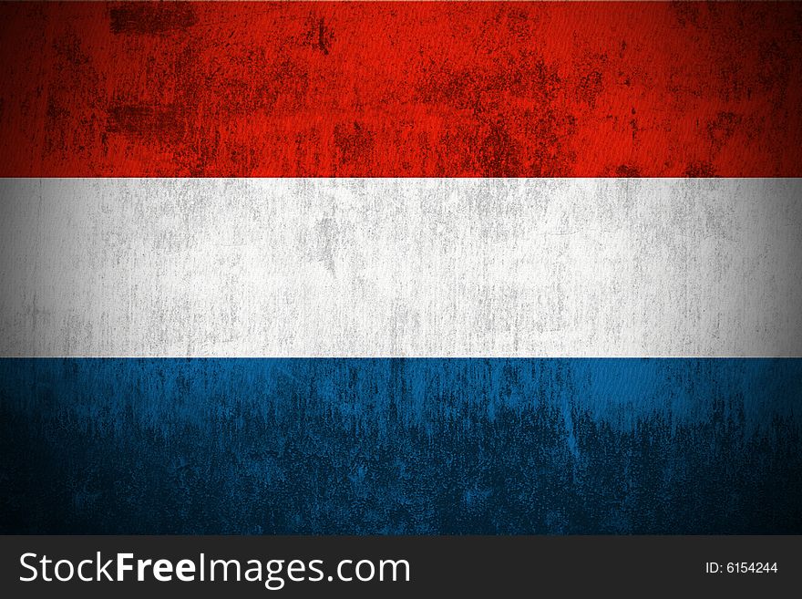 Weathered Flag Of Luxembourg, fabric textured. Weathered Flag Of Luxembourg, fabric textured