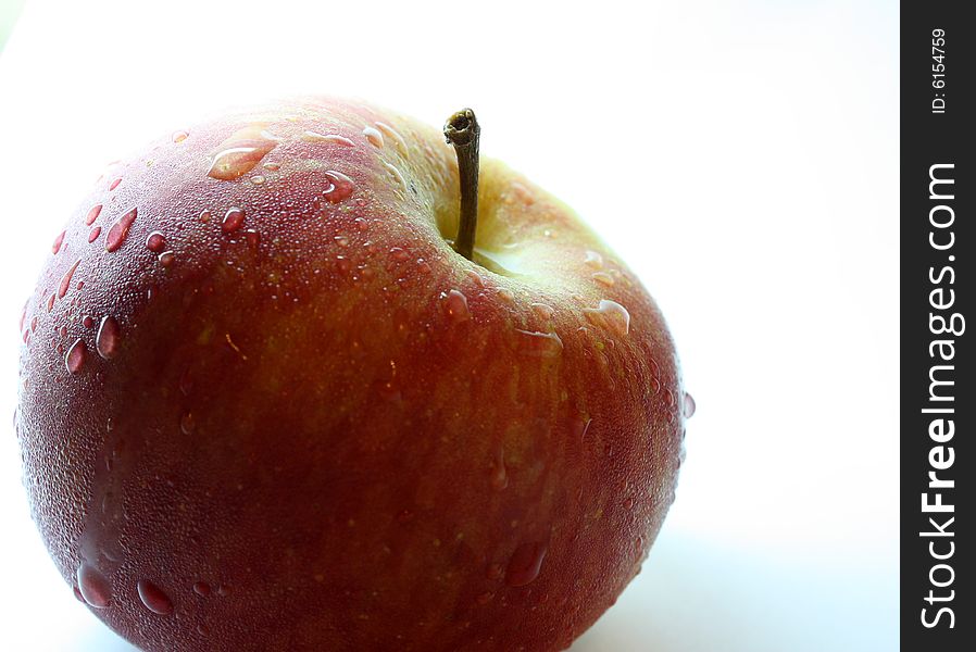 Apple With Water Drops