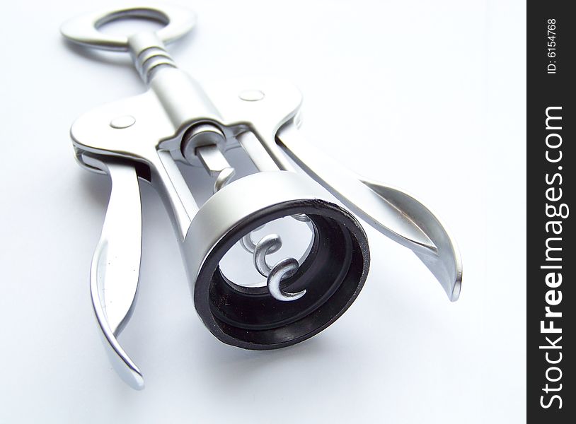 Corkscrew isolated on a white background