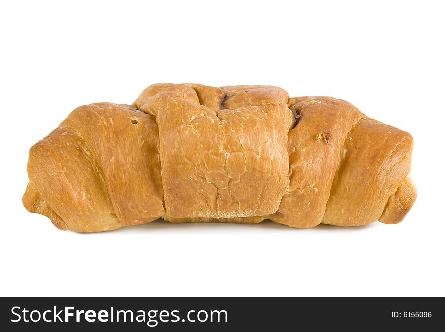 Tasty croissant isolated on white