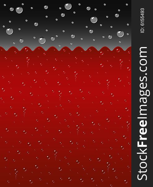 Vector illustration of a sparkling red liquid background or of boiling blood.