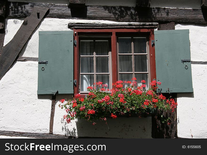 Window on a half-timbered house