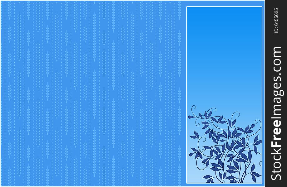 Floral design in a blue
 background