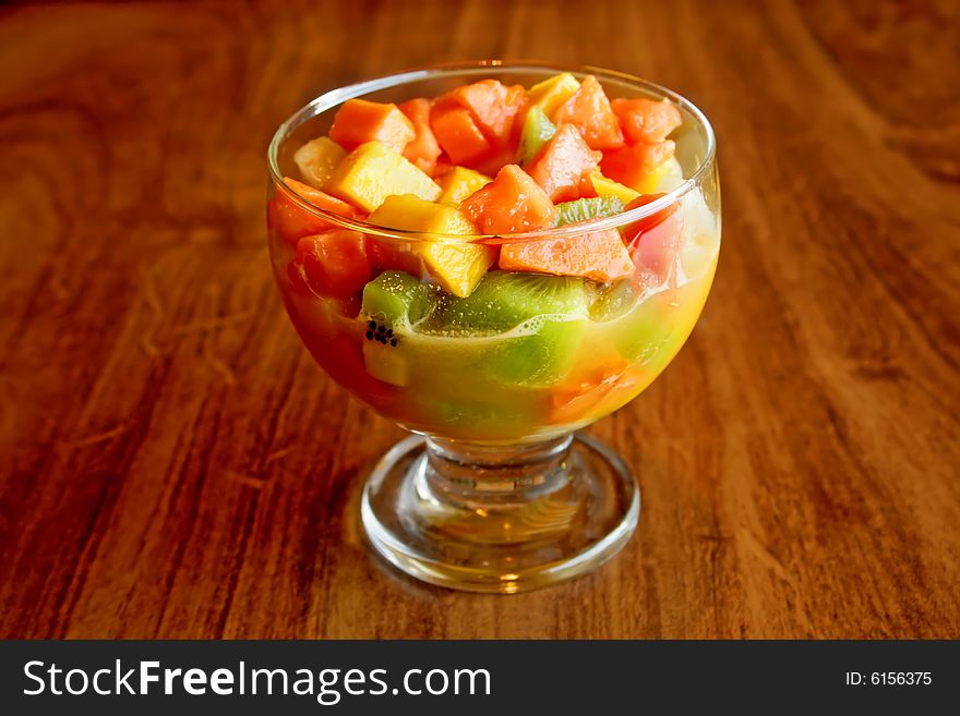 Mixed with various fruit dessert. Mixed with various fruit dessert