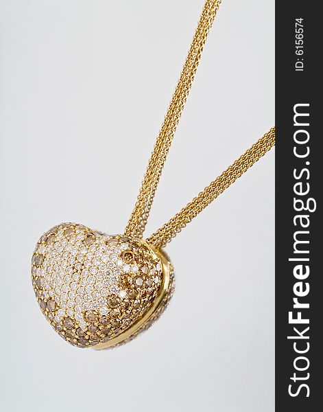 Gold ornament in the form of heart