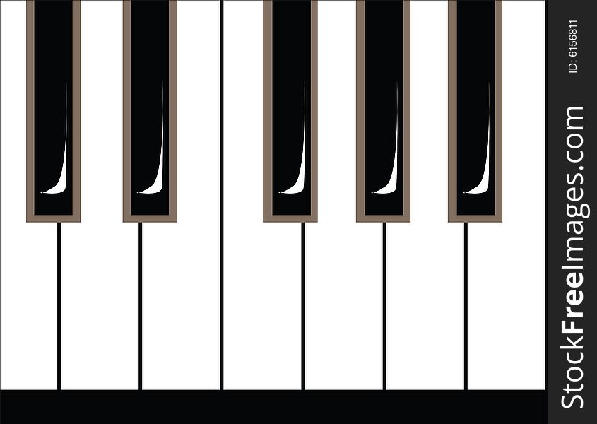 Illustration of piano keys background