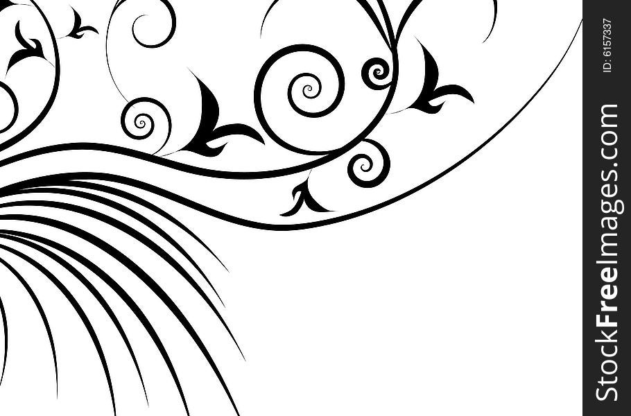 Black and white design ornament