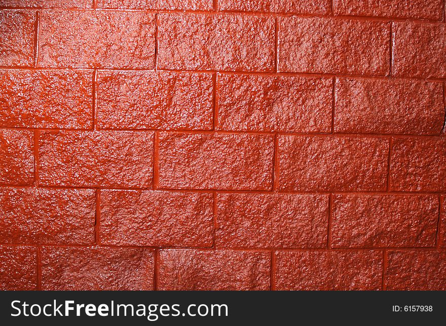 Background of a red brick wall. Background of a red brick wall