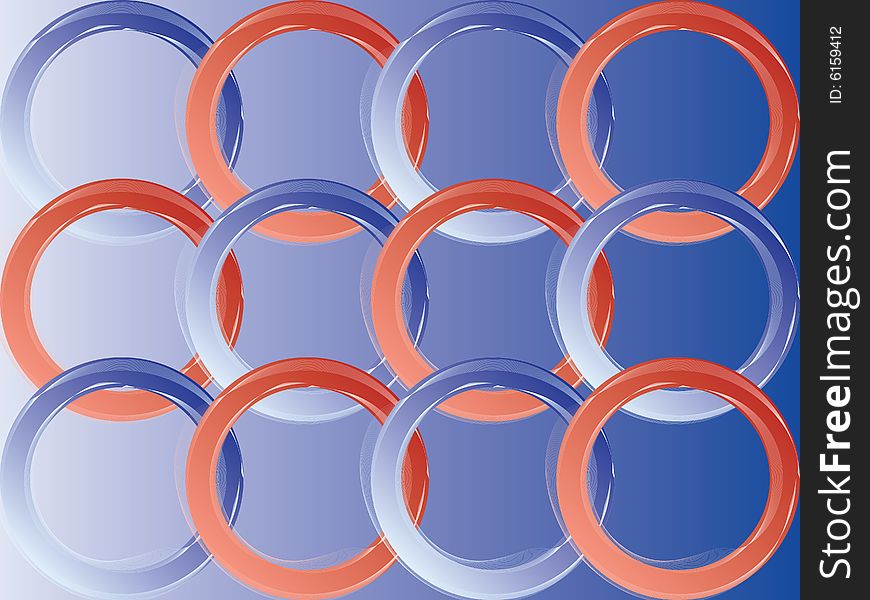 Red, White, And Blue Rings