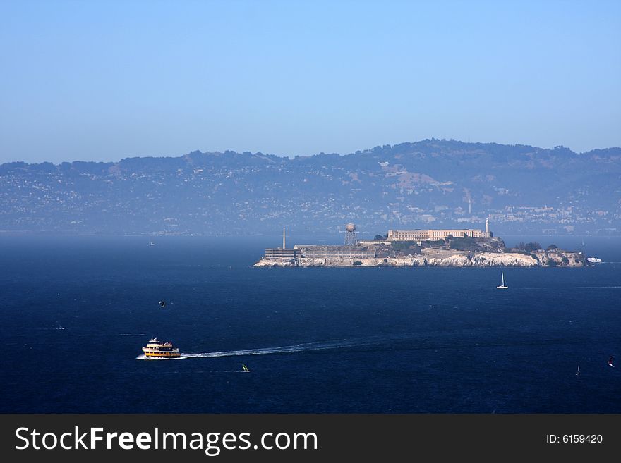 Alcatraz prison in San Francisco bay. Alcatraz prison in San Francisco bay.