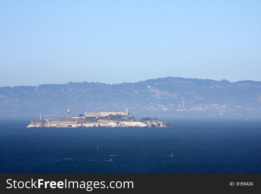 Alcatraz prison in San Francisco bay. Alcatraz prison in San Francisco bay.