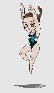 Diving Girl Royalty Free Stock Image Diving Girl Royalty Free Stock Image