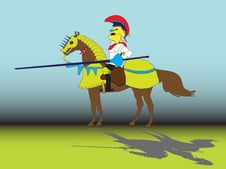 Knight On Armoured Stallion Stock Photo Knight On Armoured Stallion Stock Photo