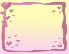 Puff Hearts Frame Royalty Free Stock Photography Puff Hearts Frame Royalty Free Stock Photography